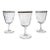 Vintage Cristal D’Arques-Durand Parisienne Wine Glasses | Set of 3 | Handmade With Platinum Rim For Sale