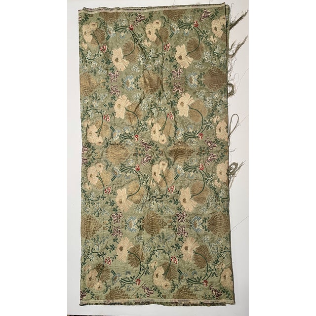 Italian Ralph Lauren Italian Silk Floral Brocade Fabric in Sage - For Sale - Image 3 of 4