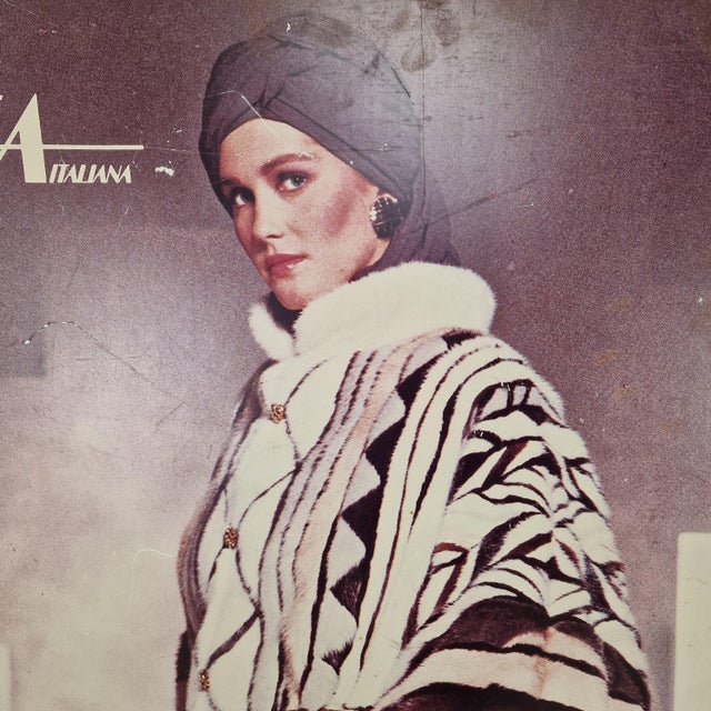 Italian Linea Italiana Fashion Exhibition Poster on Aluminum, 1984 For Sale - Image 11 of 13