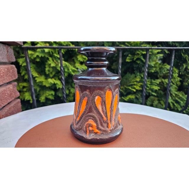 Vintage German Ceramic Vase in Fat Lava from Scheurich, 1960s For Sale - Image 9 of 9