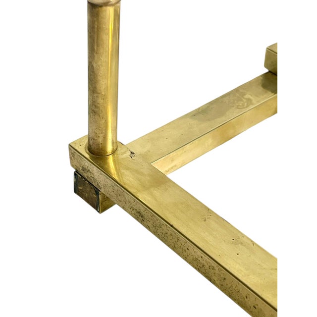 Vintage Mid Century Italian Brass “Accordion” Style Coat Hat Rack For Sale - Image 10 of 17