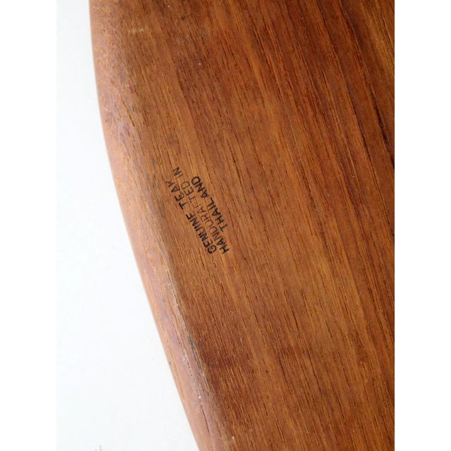 Vintage Mid-Century Large Teak Carving Board For Sale - Image 9 of 9