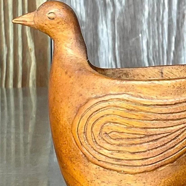 Vintage Boho Carved Bird Votive Holder For Sale - Image 9 of 13