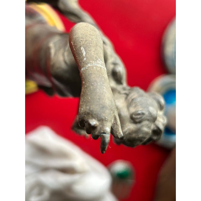 19th Century Mathurin Moreau “Danse Espagnole” Sculpture on Griotte Marble Base. For Sale In Seattle - Image 6 of 7