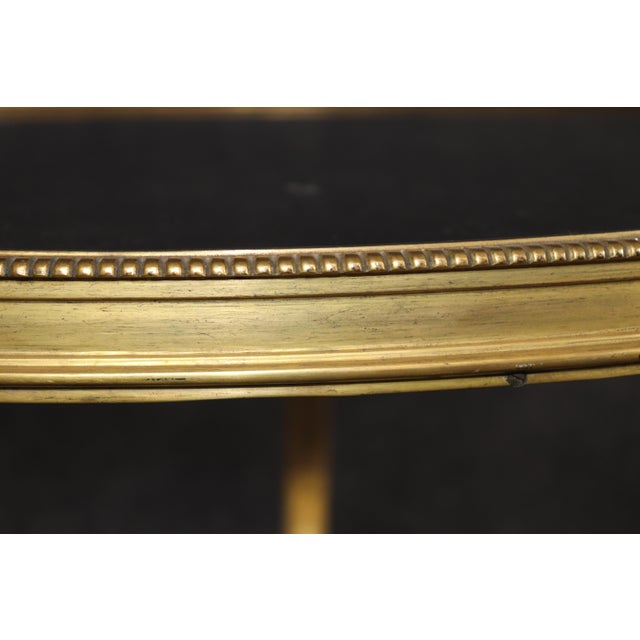 Pair 1920's Directoire Bronze Rams Head Marble Top Gueridon Tables For Sale - Image 4 of 13