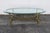 Hollywood Regency Brass Finish Oval Coffee Table Made in Italy 6176 For Sale - Image 13 of 17
