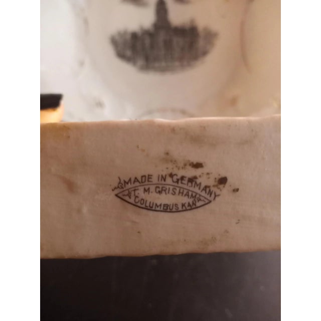 These are GORGEOUS RARE Vintage TM Grisham Porcelain Made in Germany Holder & Plate Set of 2. Procured at auction BOX 32