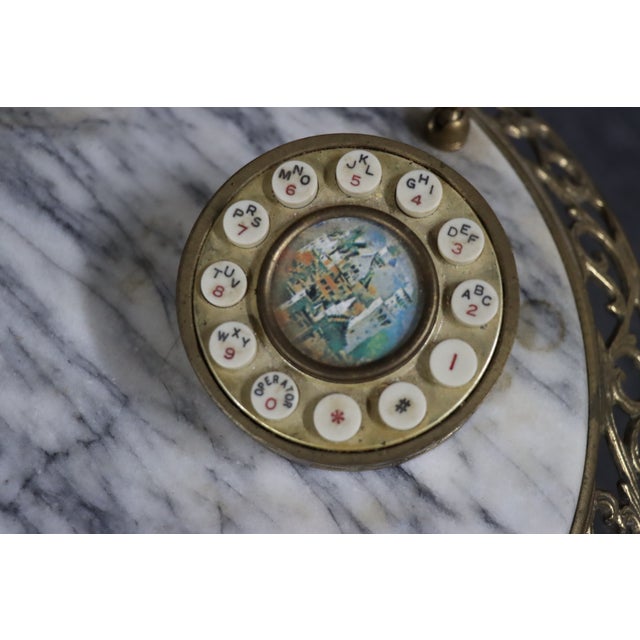 French Brass & Marble Telephone Table Chairish