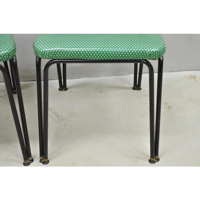 Black Vintage Daystrom Mid Century Modern Black Metal Kitchen Dining Chairs, Set of 6 For Sale - Image 8 of 18
