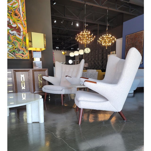 Hans J. Wegner Ap19 Papa Bear Chair in Holly Hunt Alpaca For Sale - Image 12 of 12