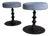 Pair of Bronze and Leather Stools For Sale
