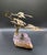 Brutalist Vintage Bronze & Amethyst Sculpture: Boy Sitting Under Tree For Sale - Image 3 of 10