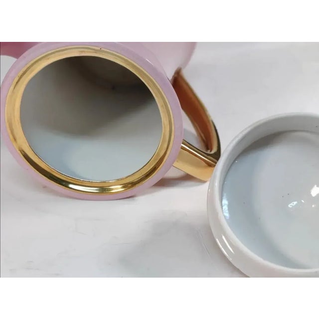 1940s Carlton Ware Pink Demitasse Set With Gold Gilt Trim- 11 Pieces For Sale In Atlanta - Image 6 of 15