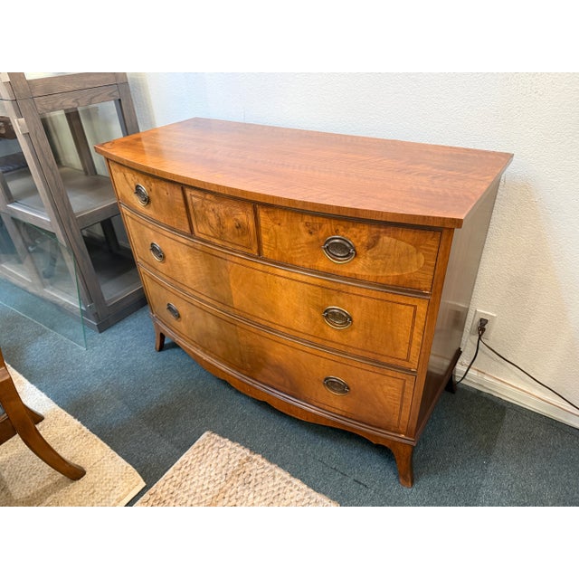Traditional Vintage Johnson Furniture Company Walnut Dresser For Sale - Image 3 of 12