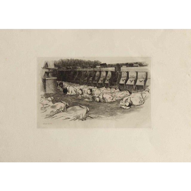 Etching and Aquatint realized by Auguste Lançon (1836-1887) in 1883. Published by A. Quantin, Paris, in an edition of 250...
