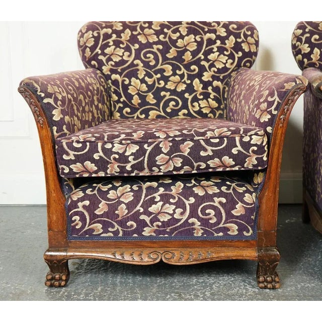 Victorian Fabric Bergere Suite Sofa and Armchairs, Set of 3 For Sale - Image 15 of 17