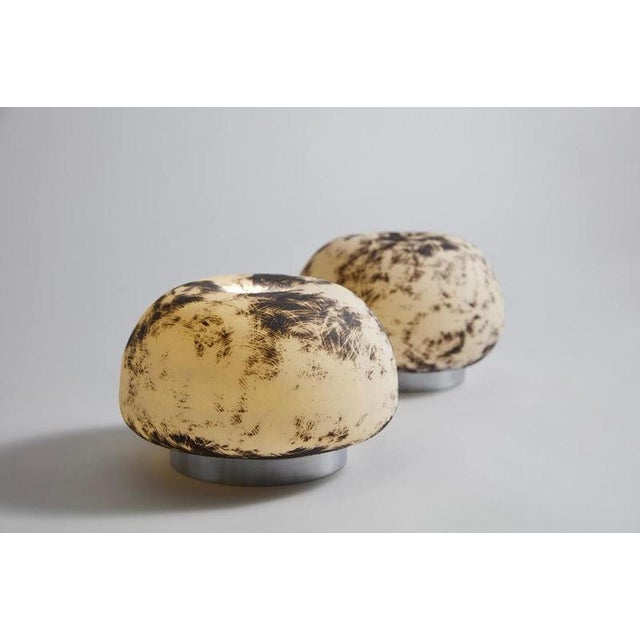 Round sgraffito 02 wall lamp by jennifer midoz dimensions: ø 26,5 x h 18,5 cm materials: porcelain and chromed brushed...