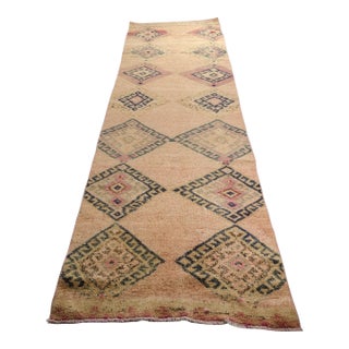 Mid 20th Century Oushak Turkish Anatolian Hallway Runner For Sale