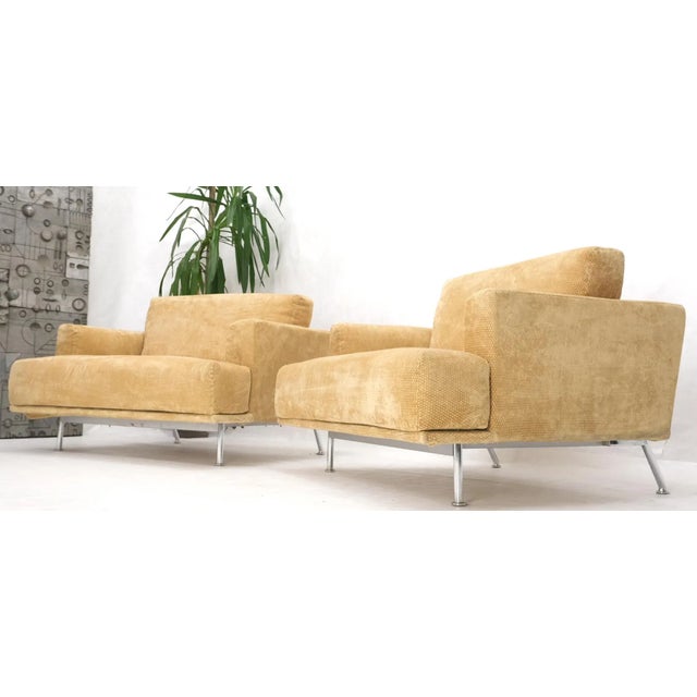 Pair of Wide Seat Almost Sattee Width Lounge Chairs by Cassina For Sale - Image 11 of 13