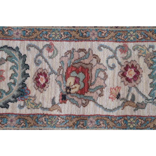 Late 20th Century Karastan Ashara 100% Wool Agra Black Acanthus Palmette 549 Area Rug Carpet 9x10 For Sale - Image 5 of 12