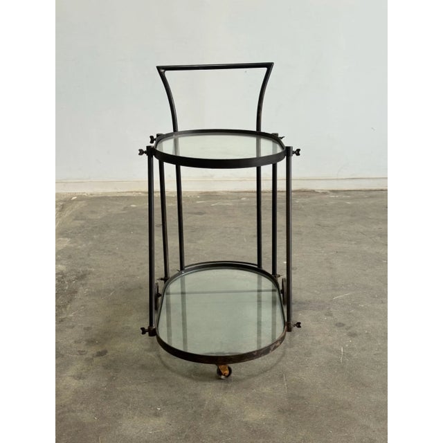 1960s Patinated Iron Bar Cart For Sale In Los Angeles - Image 6 of 12