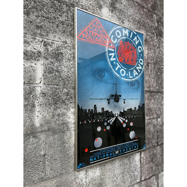 Vinatge "Coming in to Land" the National Theater Original Promotional Poster Signed by Maggie Smith. For Sale - Image 14 of 14