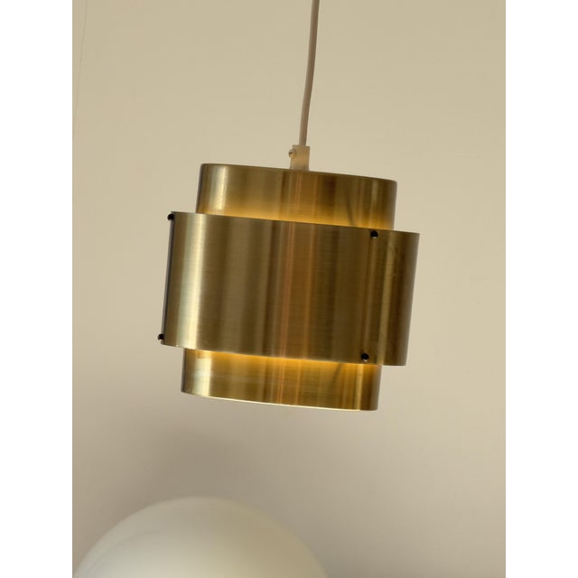 Mid-Century Modern Swedish Brass Pendant Lamp, 1970s For Sale - Image 3 of 16