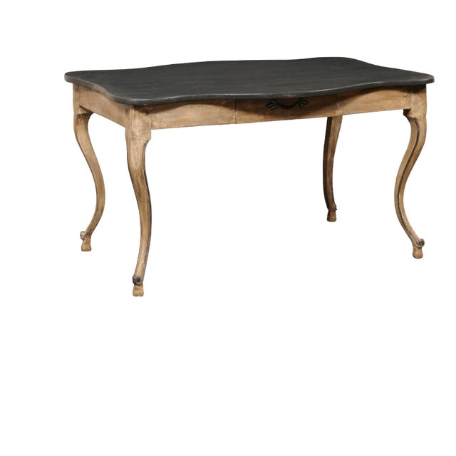 French 19th Century Desk with Shapely Legs & Top For Sale