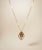 Contemporary 1980s 14k Gold Diamond & Blue Sapphire Cluster Pendant Necklace For Sale - Image 3 of 4