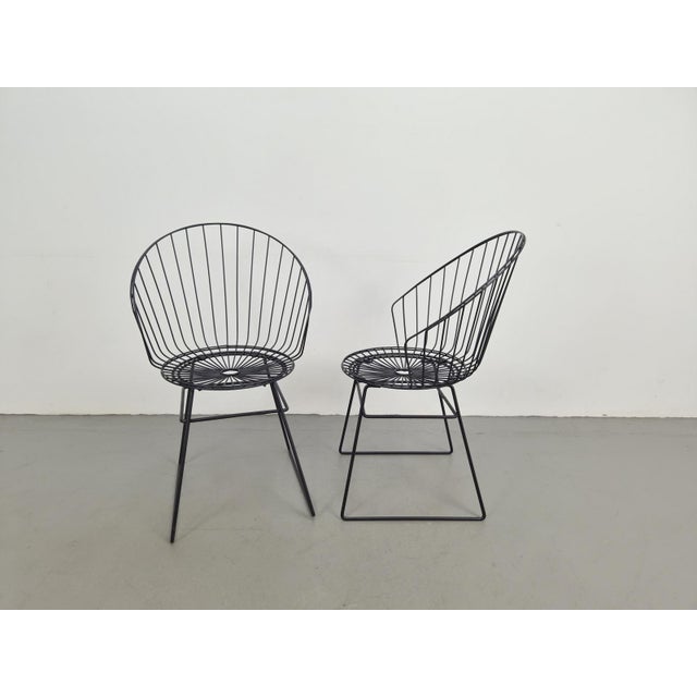 Wire Chair by Cees Braakman for Pastoe, 1950s, Set of 2 For Sale - Image 6 of 16