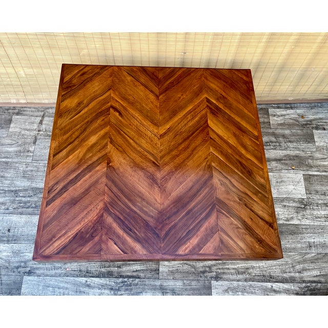1970s Fully Refinished Mid Century Modern Handcrafted Wood Coffee Table. Circa 1970s For Sale - Image 5 of 17