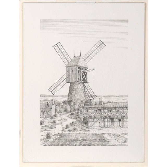 Cal Nord, Denmark - Hyper Realistic Windmill Illustration by M Mayer For Sale - Image 12 of 12