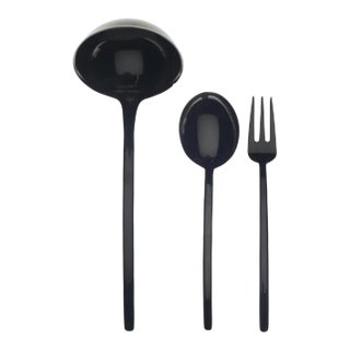 Mepra Due 3-Piece Serving Set, Oro Black For Sale