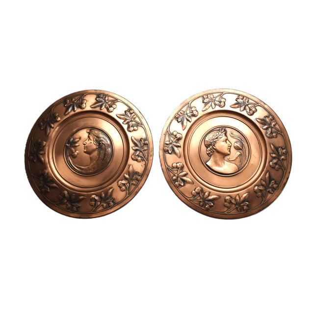 Art Nouveau Wall Reliefs in Brass from WMF, 1890s, Set of 2 For Sale - Image 9 of 9