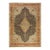 1940s Blue Navy Traditional Diamond Antique Tabriz Handknotted Wool Carpet Rug For Sale