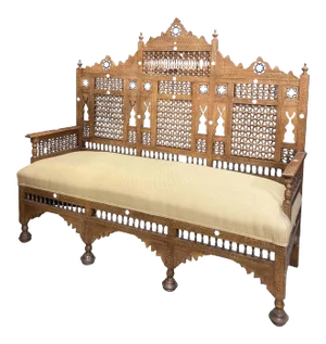 Moorish Middle Eastern Moorish Arabian Style Settee