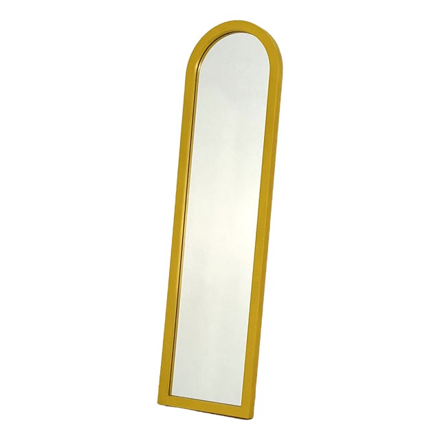 Yellow Frame Mirror by Anna Castelli Ferrieri for Kartell, 1980s For Sale