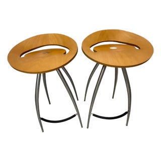 Pair 2 Lyra Bar Stool by Sigurdur Thorsteinsson for Group Italia / Magis, 1990s For Sale