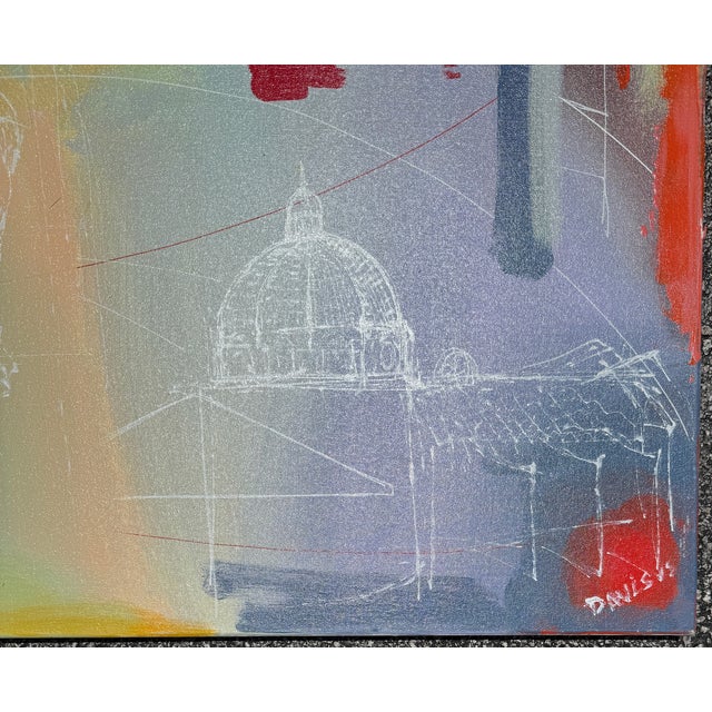 1990s "European Memories", Acrylic on Canvas by Joe Davis For Sale - Image 5 of 9