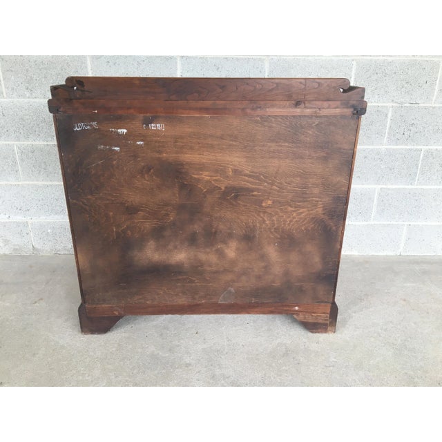 Statton Old Towne Finish Cherry Chippendale Style 2 Drawer Flip Top Server For Sale - Image 10 of 11