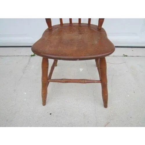 1960s Vintage Wood Spindle Back Ethan Allen Dining Side Chair For Sale - Image 12 of 12