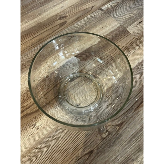 1990s Vintage Princess House Heritage Clear Crystal Footed Bowl For Sale - Image 5 of 6