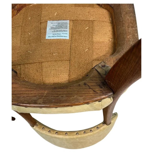 A set of 8 oak dinning room chairs completely and newly re upholstered in Rimini Cream by Futura leathers. A natural...