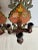 Rustic European Antique European Hand Painted Wood Folk Art Candle Sconces- a Pair For Sale - Image 3 of 17