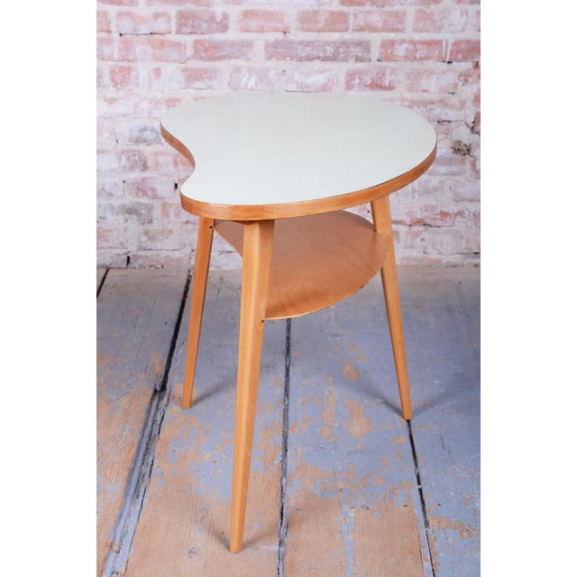 Mid-Century Side Table in Beech and Plywood, Czech, 1950s For Sale - Image 4 of 10