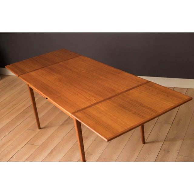 1960s Vintage Danish Modern Niels Otto Moller Teak Extension Dining Table For Sale - Image 5 of 17