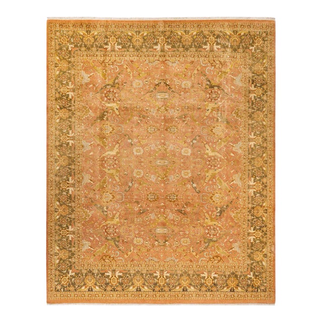 Mogul, One-of-a-Kind Hand-Knotted Area Rug in Brown, 8' 2" x 10' 3" For Sale