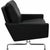 Poul Kjærholm PK-31 lounge chair upholstered in black leather and with a steel frame. The chair is from the 1970s but has...