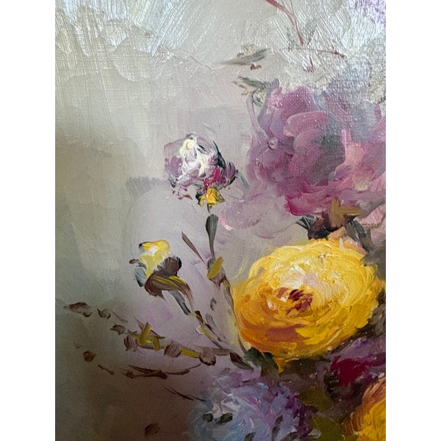 Floral Painting by French Artist, Emrik Renier For Sale - Image 9 of 9