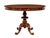 Brown 19th Century Carved Flame Mahogany Oval Center Table, 1890s For Sale - Image 8 of 9